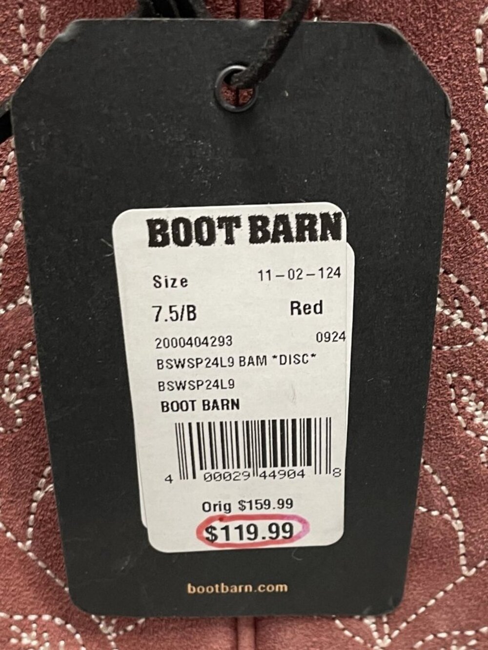 Shyanne Women's Bambi Suede Western Boots Snip Toe Red Suede Size 7.5B BSWSP24L9 - Picture 2 of 7